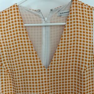 Club Monaco Orange Checkered Dress